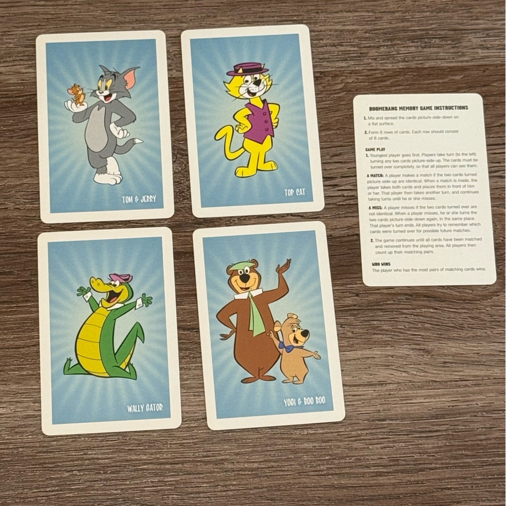 Boomerang Memory Card Game Like New Rare